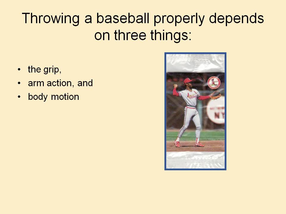 Rod on the Rock The Mechanics of Throwing a Baseball Accurately