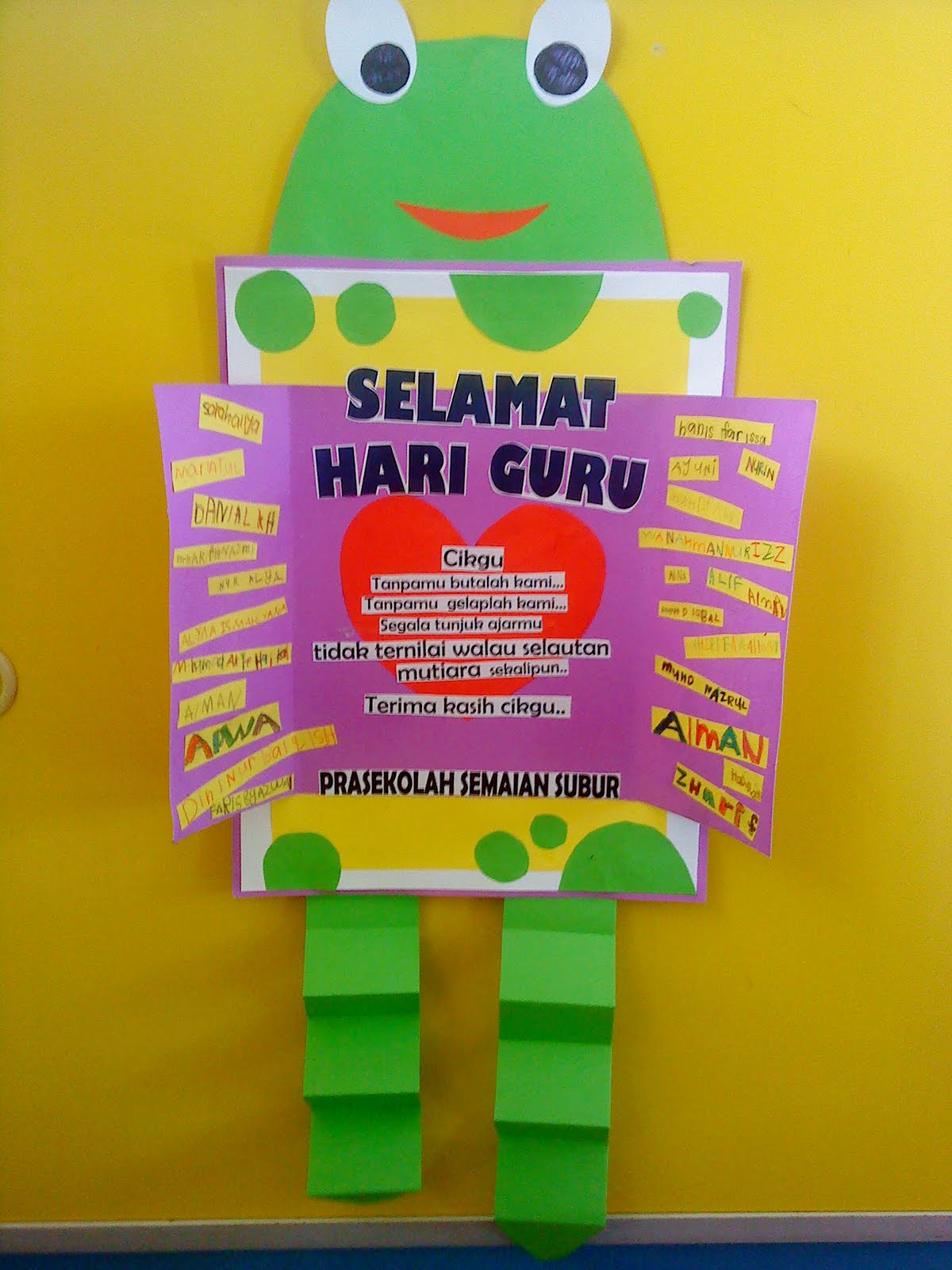 CIKGU EELA (IL) PRESCHOOLERS @ PCE: KaD HaRi GuRu!!