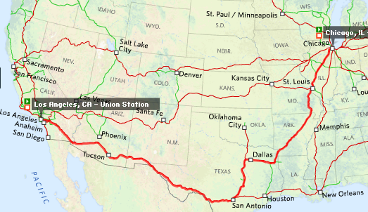 Texas Eagle Train Route Map | Draw A Topographic Map