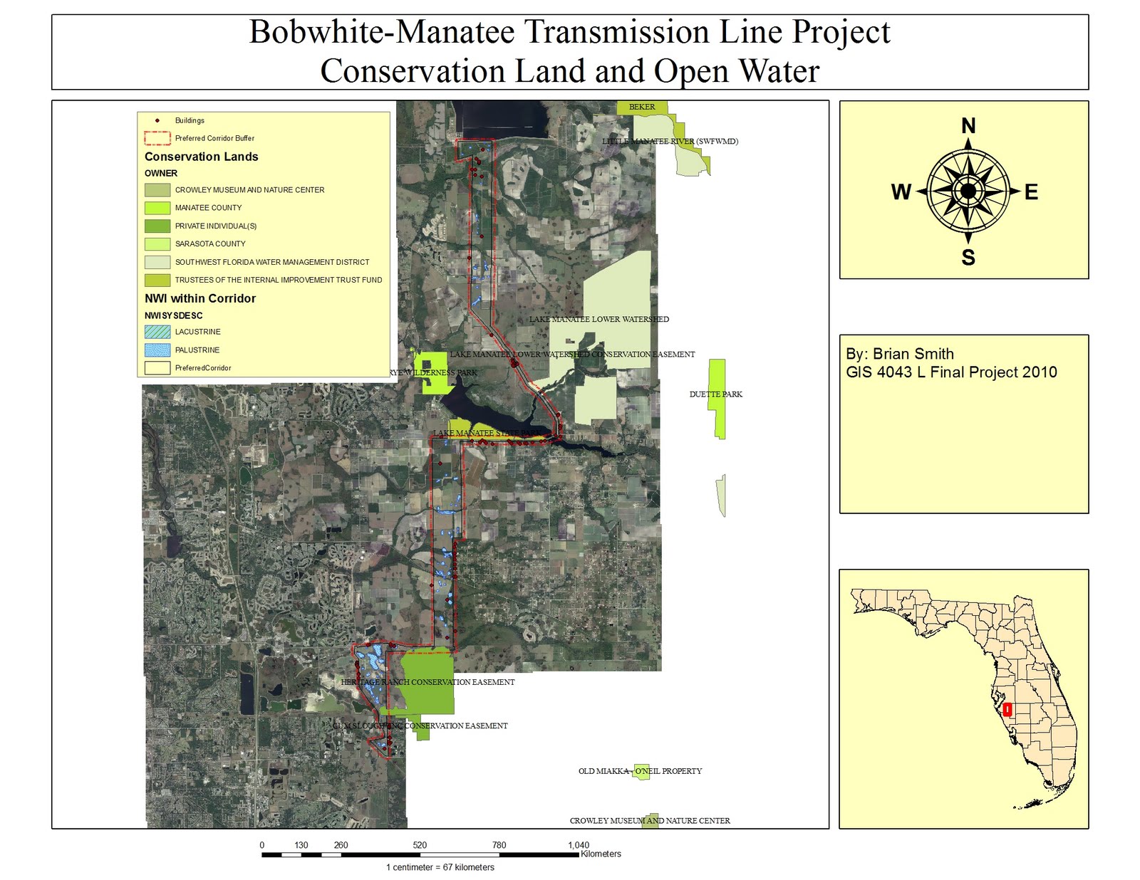 Intro to GIS UWF BobwhiteManatee Transmission Line Project