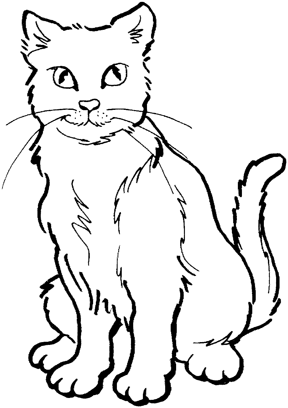 halloween black cat coloring pages for kids - photo #49