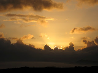 sunrise over the hills