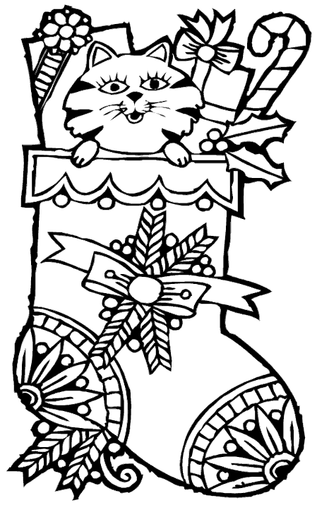 Cute And Better Christmas Stocking Coloring Pages
