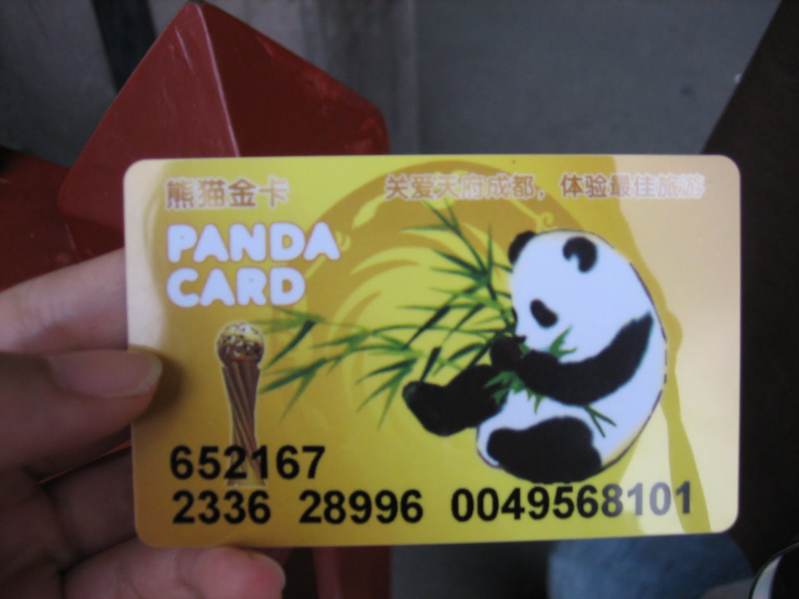 Welcome to my blog: Chengdu - Panda Card