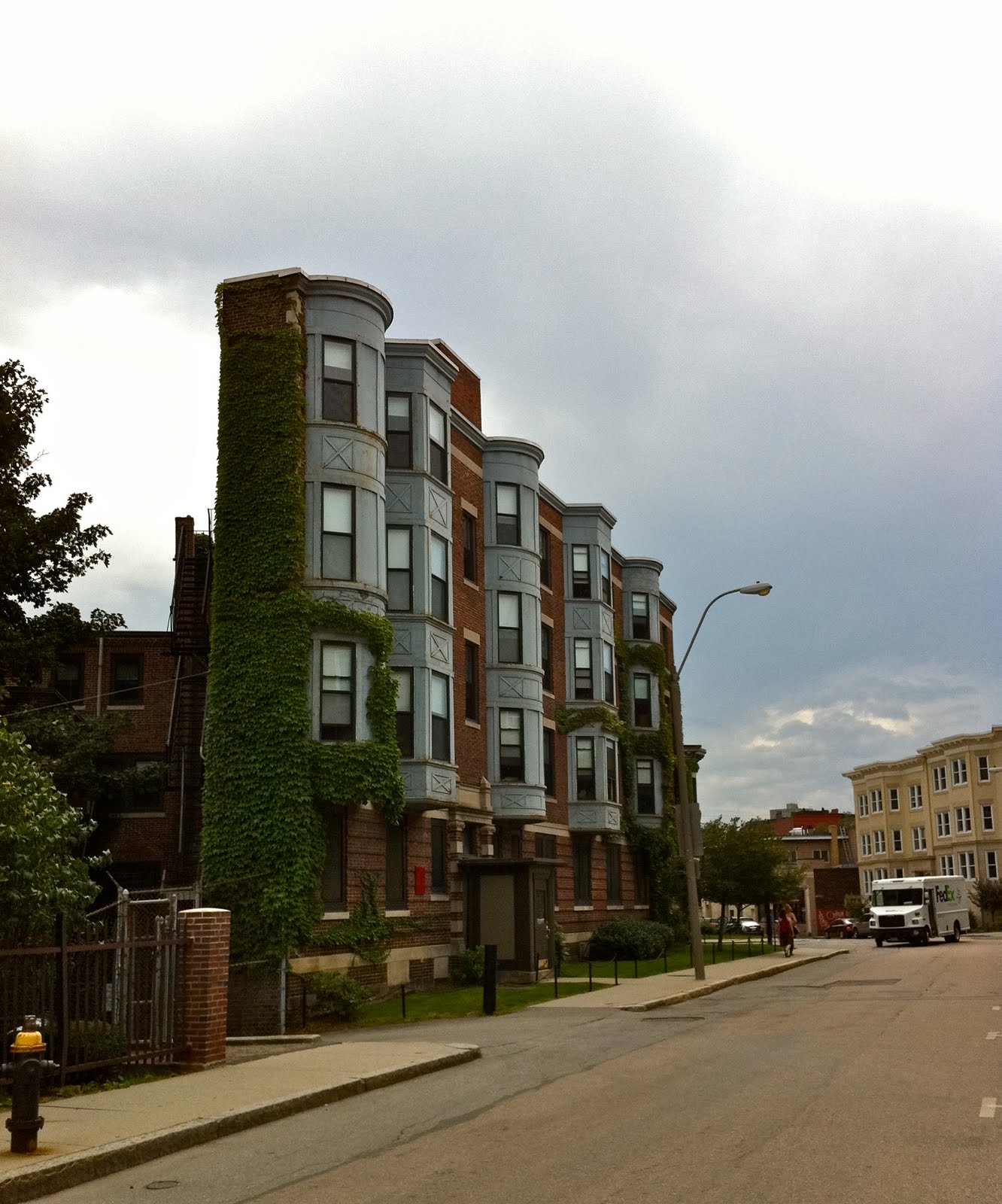 Snapshot Boston St. Mary's Street dorm, BU south campus