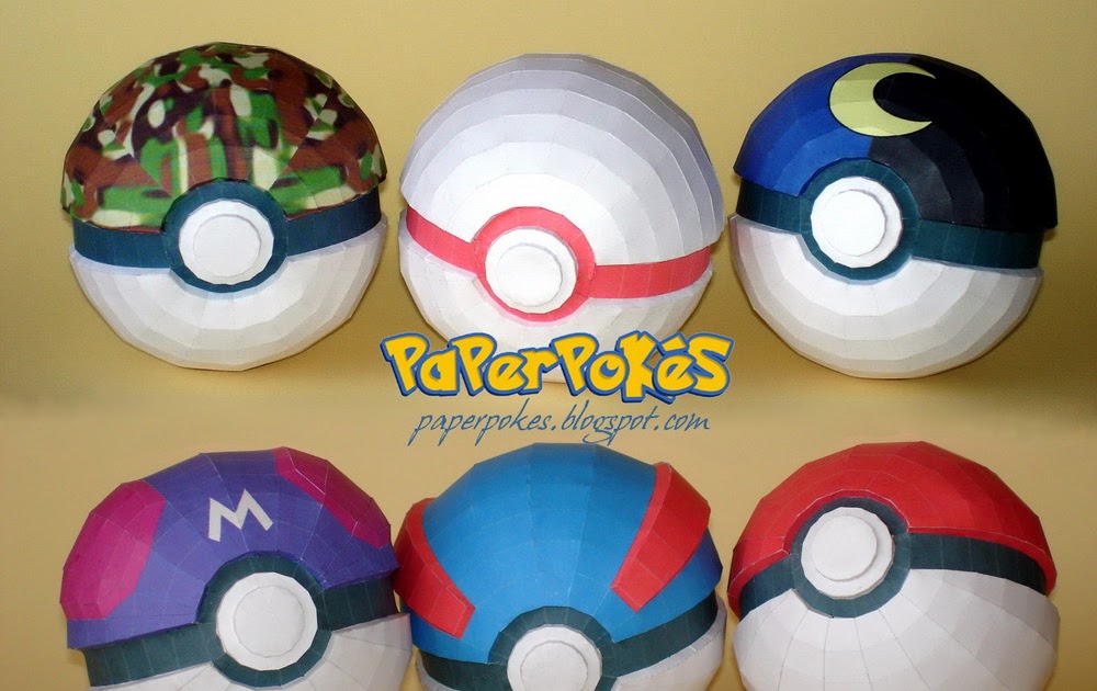  Paperpokés - Pokémon Papercraft: POKÉ BALL Version 2 Illustration 