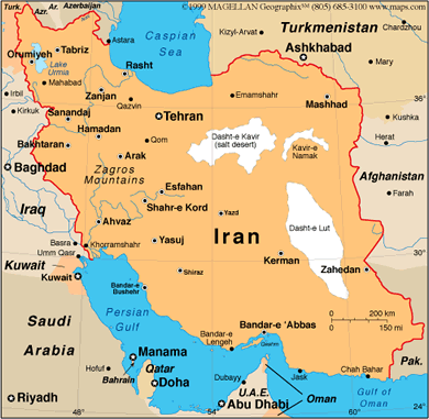 Iran Karte / Iran map