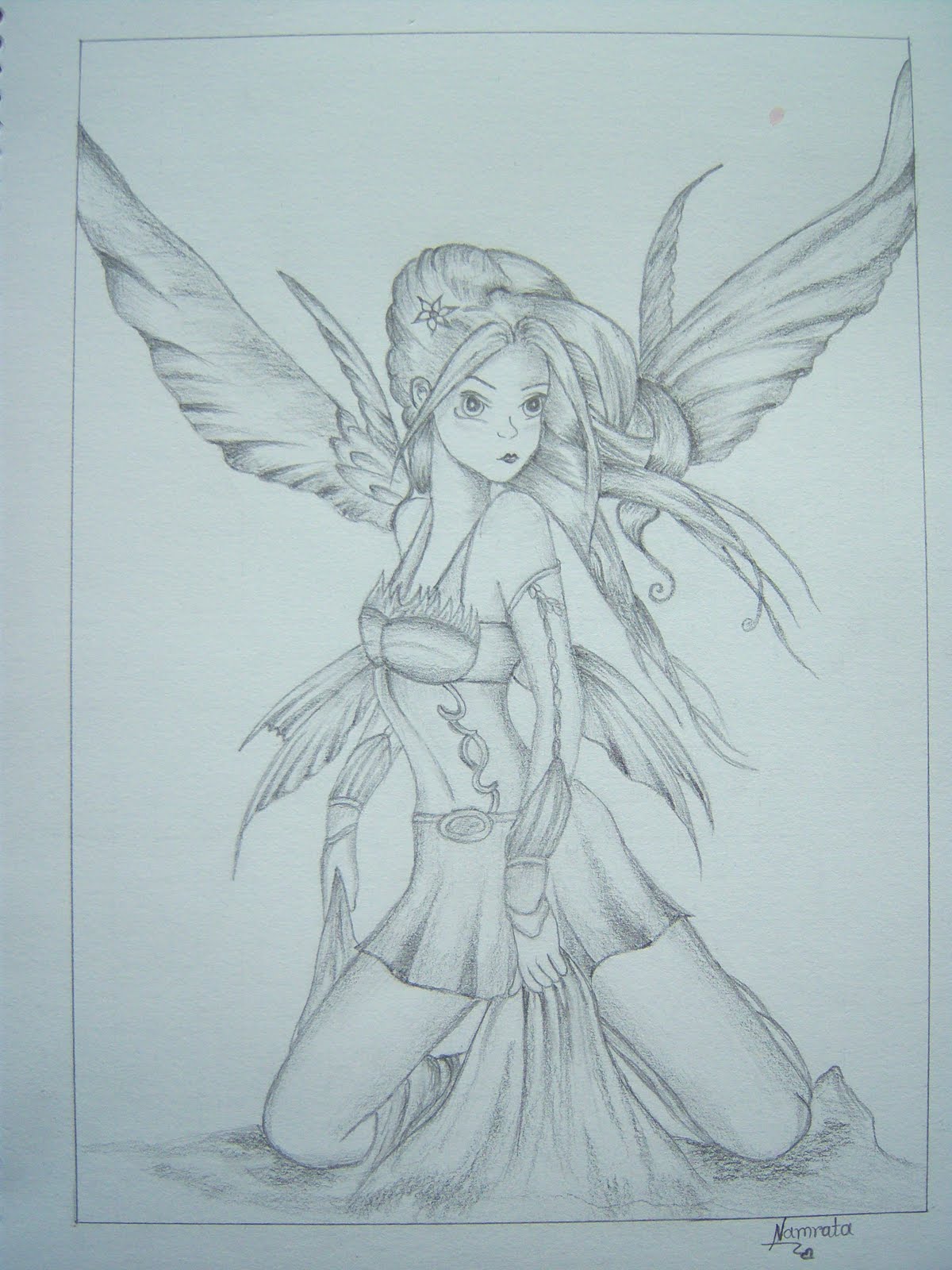 namrata s sketches art angel sketch