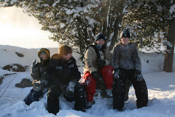 My kids, on Kidd Island