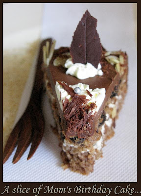 DOUBLE CHOCOLATE ALMOND TORTE FOR MUM'S BDAY