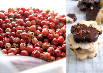 Pink Peppercorn & Chocolate Chip Shortbread ... Off to the FBC with the kick of peppah!