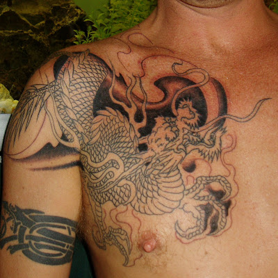 Dragon Tattoos design on Shoulder