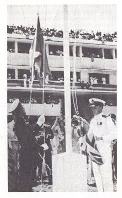 Union Jack flag replaced by Mauritian Flag