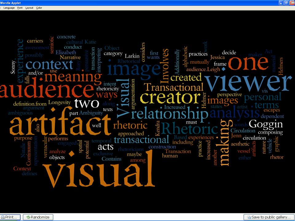 Visual Rhetoric: Visual Rhetoric: Definition by Community