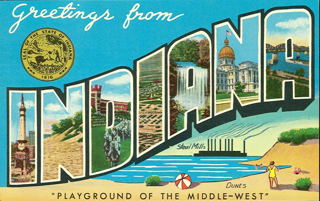 An Indiana Vintage Travel Postcards: Indiana