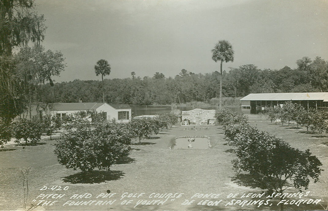 Vintage Travel Postcards De Leon Springs, Florida