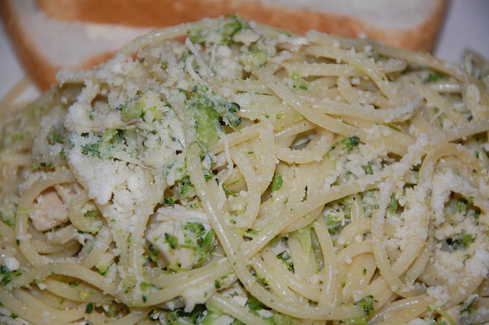 Katie's Korner Chicken and Broccoli Spaghetti