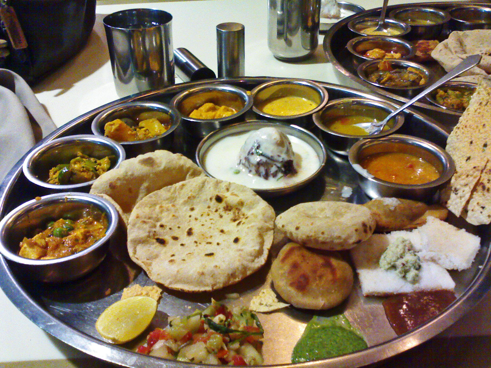 Stock Pictures: Indian Thali - typical Indian vegetarian meal