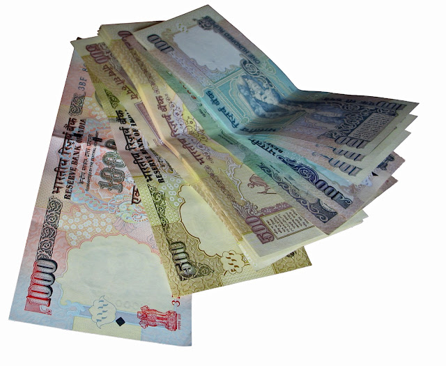high value rupee notes cutout