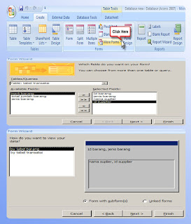 Membuat macro, switchboard, subform, dan report menggunakan microsoft