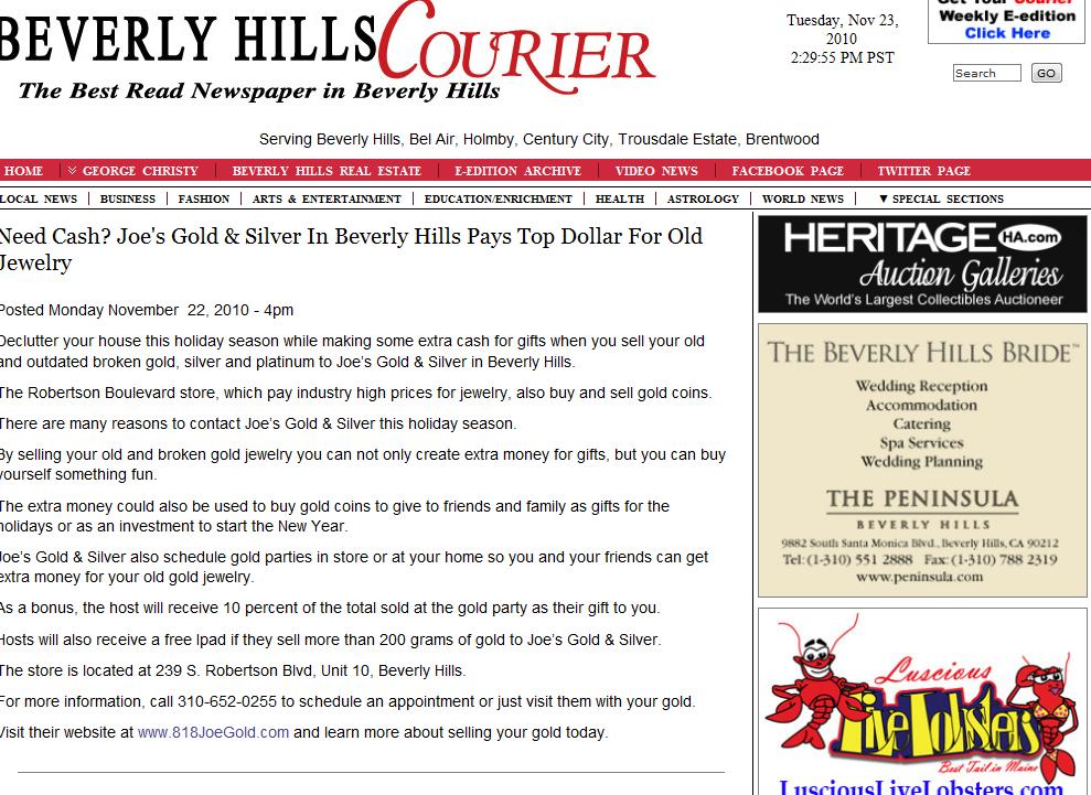 Joe's Gold and Silver The Best Place to Sell Gold and Silver in