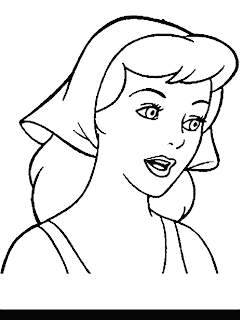 Disney Coloring Pages Beautiful Face Princess Cinderella
