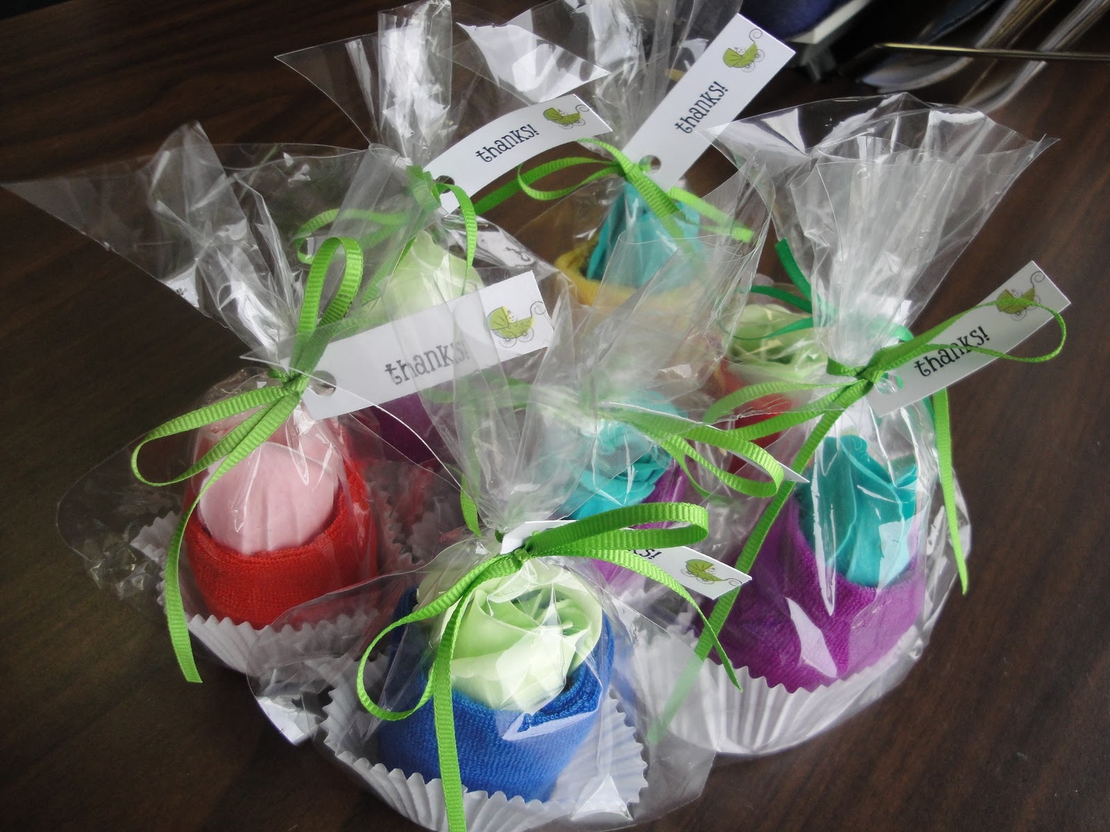 Spa Washcloth Cupcake Baby Shower Favors Tutorial Homemade Simple 