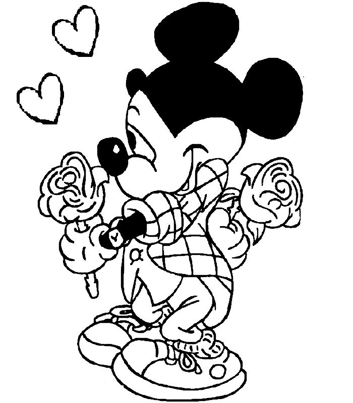 valentine mouse coloring pages - photo #14