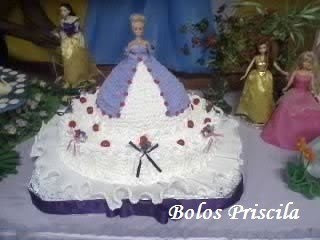 bolo barbie princesa de chantilly