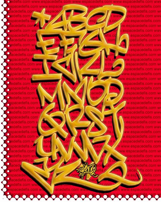 Graffiti 3D: Sample Graffiti Alphabet Letters A - Z