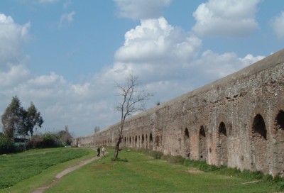 Uh Oh! The tree looks like its going to fall on the aqueduct!
