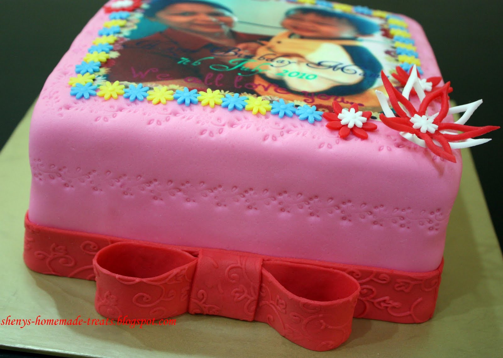 Sheny's Homemade Treats Edible Image Fondant Cake