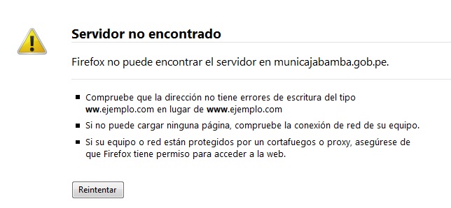 ¿Qué pasó con el portal de la Municipalidad de Cajabamba?