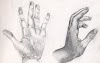 Hands drawing assignment