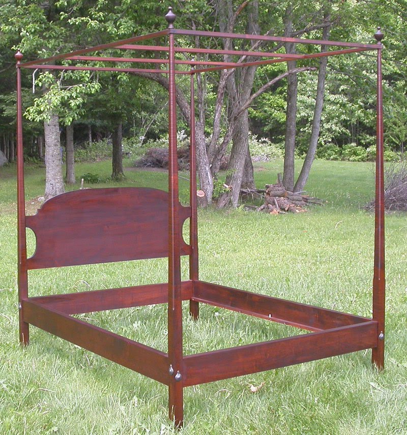 Knox Mountain Woodworking: Tall Post Bed with Canopy Rails and Finials