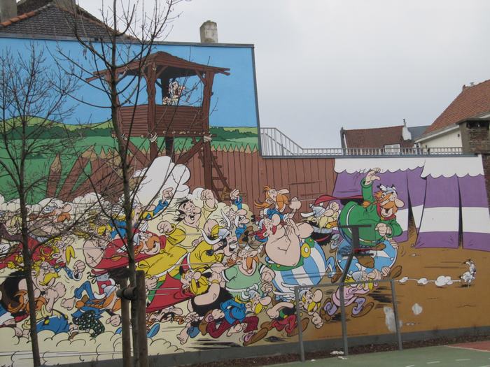 Mural Goscinny et Uderzo - Asterix et Obelix