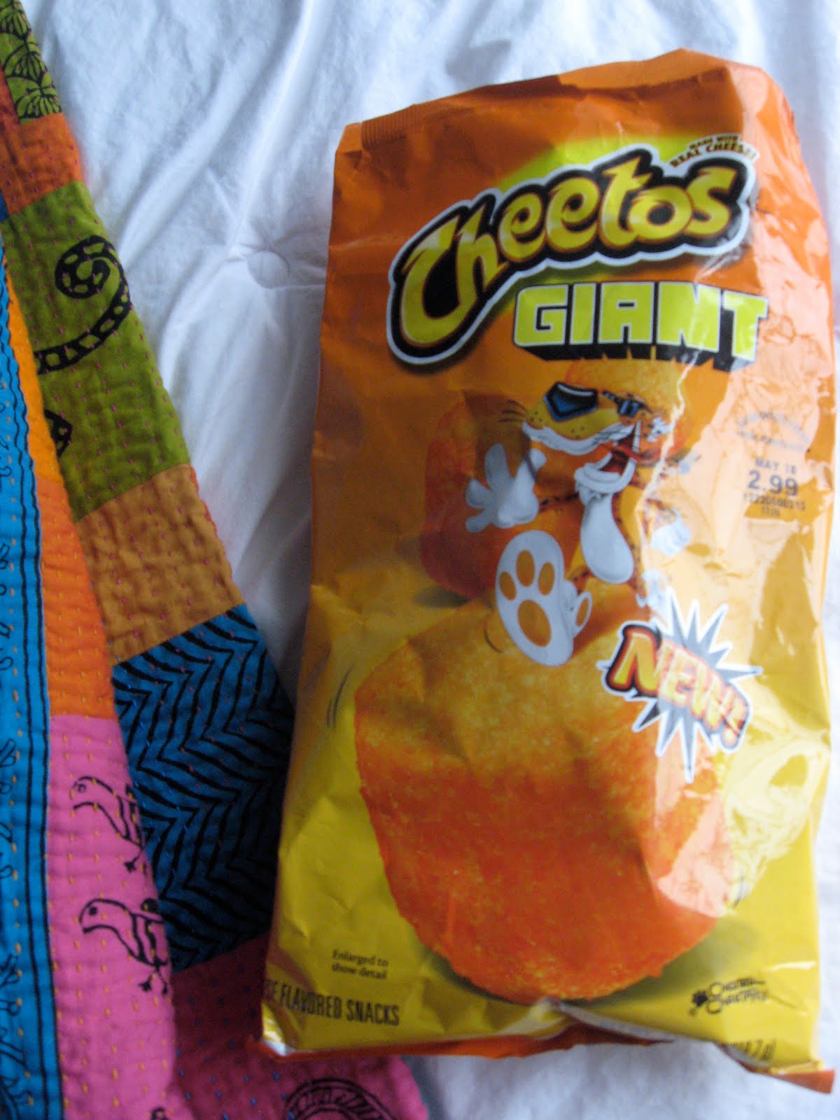 the old college try giant cheese puffs.