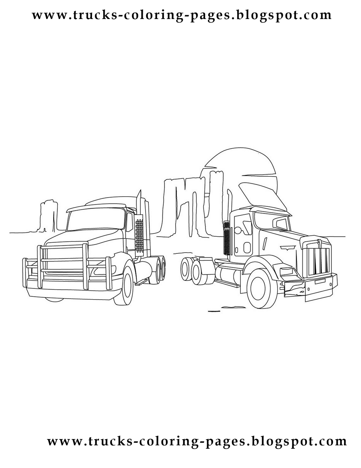 jacked up trucks coloring pages - photo #46