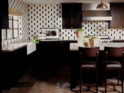 Tile Backsplash Ideas  Kitchen on Black And White Kitchen Ideas