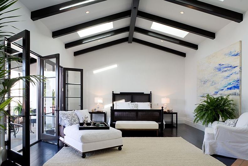 Wood Beam Ceiling Bedroom