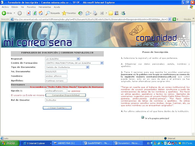 diligenciamiento del formulario de inscripcion