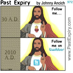 [CARTOON] Jesus on Twitter.  images, pictures, cartoon, fans, internet, religion, social networking, Twitter, 