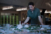 Tony Stark overseeing a model of his father's Stark Convention