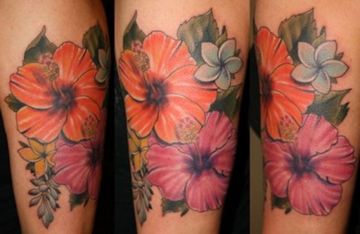 hawaiian flower tattoo design for girls 17 Hawaiian flower tattoo design for