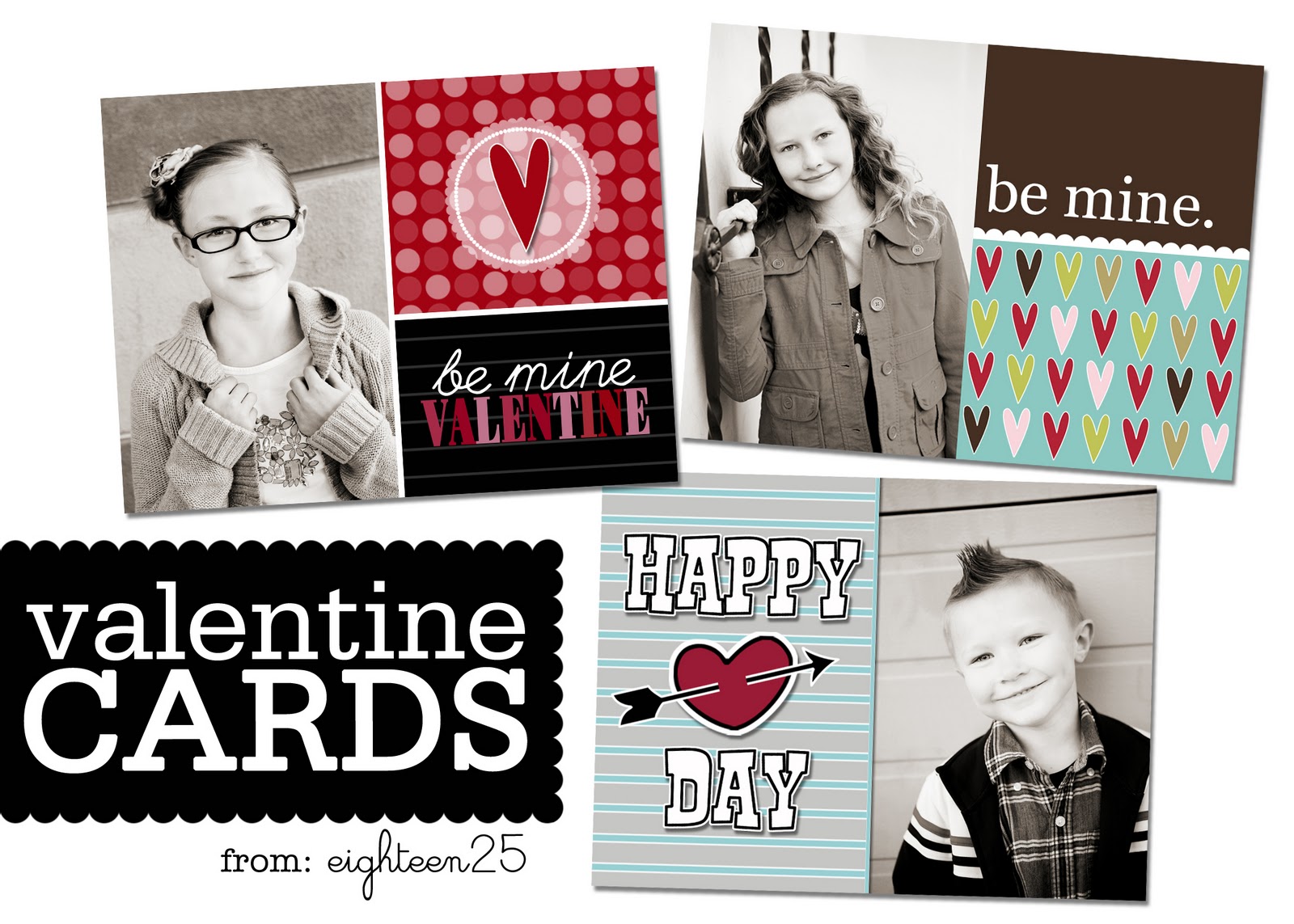 Custom Valentine's Photo Cards - Eighteen25