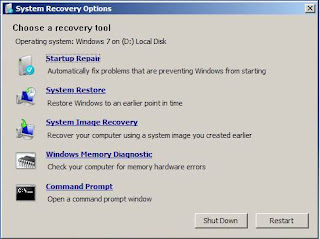Cara recovery windows dengan menggunakan recovery console