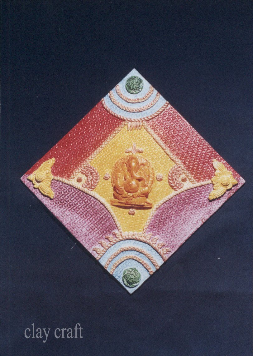 clay flowers and figurines vastu murals