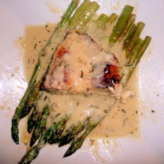 Chicken and Asparagus with Melted Gruyere