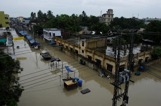 Sirajganj District totally submerged in the floods. Photo: Kiron Map/Concern Aug 07
