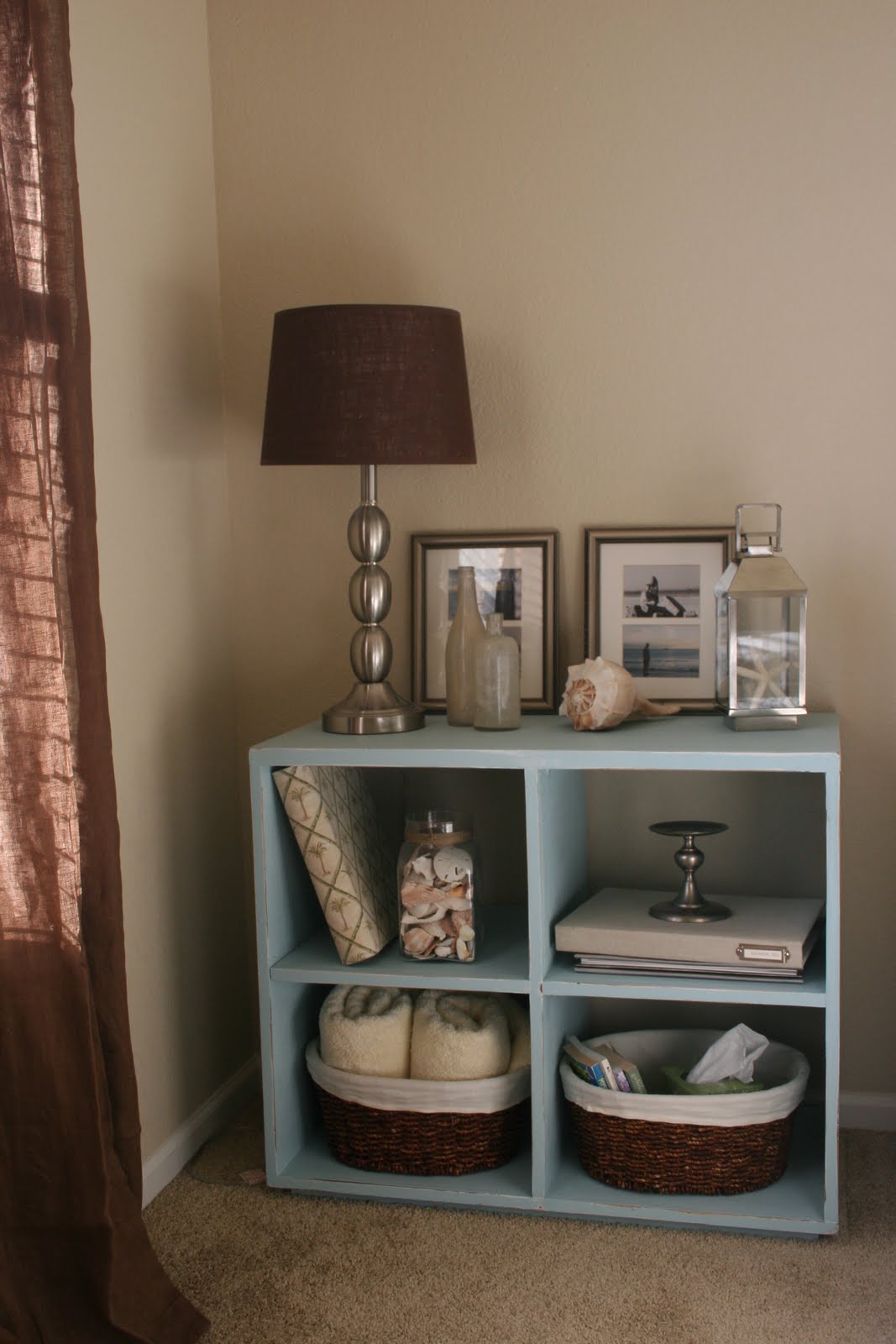 Just Another Day In Paradise Beachy {Cube} Shelf Makeover